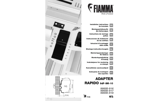 Fiamma Adapter Halterung F45 Für Rapido Serie 9dF-9M-10 450 Cm 1 Fiamma Adapter Halterung F45 Für Rapido Serie 9dF-9M-10 450 Cm