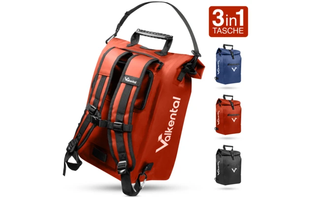 Valkental ValkOne 3-in-1 Fahrradtasche 25 Liter Gelb 1 Valkental ValkOne 3-in-1 Fahrradtasche 25 Liter Gelb