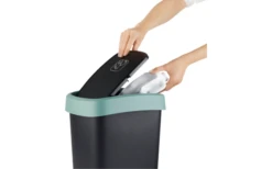 Rotho Twist Abfalleimer Mit Schwing- Und Klappdeckel 10 Liter Horizon Blau -Camping Förderung 689406 4830116